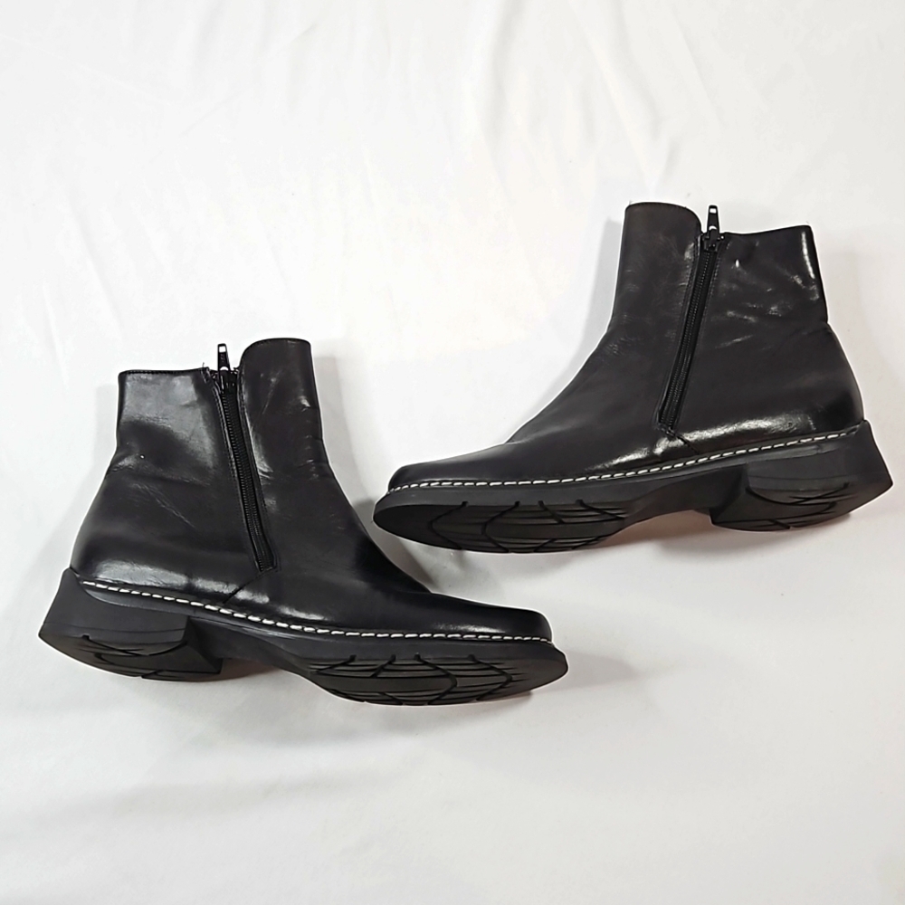 Kenneth Cole Reaction Black Leather Mens Boots Size 38 /6.5 - Picture 6 of 9